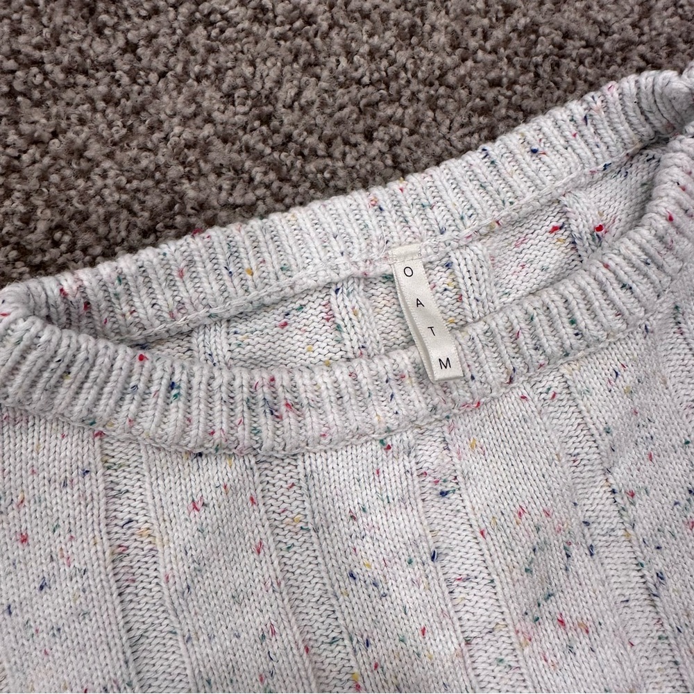 Oat & Co sprinkle rib chunky knit sweater